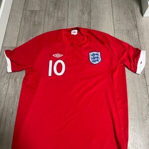 England 2010 - 2012 away football shirt jersey Umbro #10 ROONEY size 46 XL